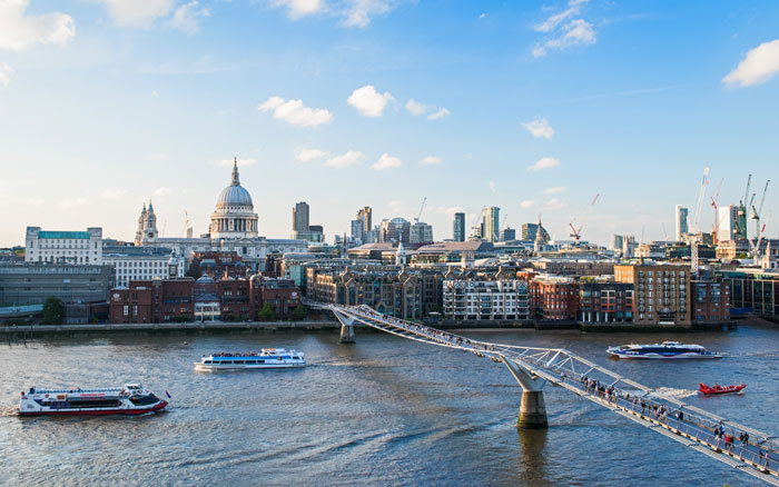 Enjoy views of St Pauls from the river