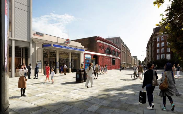 View of Pelham Street station entrance (artist’s impression)