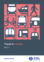 Decorative image depicting a collage of icons representing different travel modes alongside the Transport for London and Mayor of London logos.