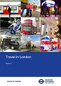 Decorative image depicting a collage of transport pictures including the Transport for London and Mayor of London logos.